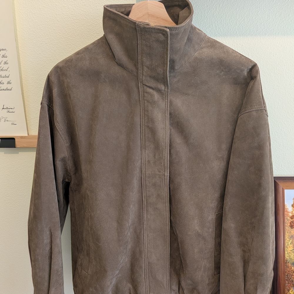 NWT Zara Women's Leather Bomber Jacket